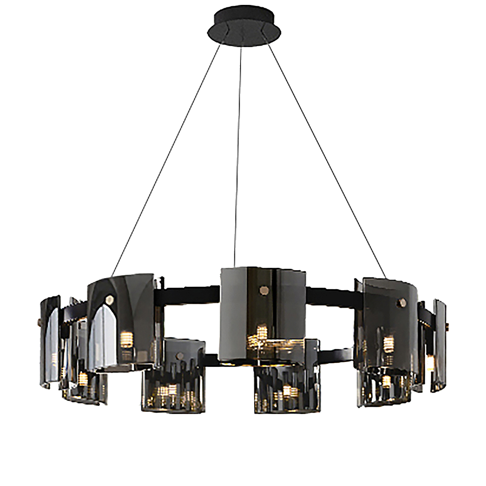 Mokdern metal glass suspension lamp, suitable for bedroom, living room, dining room