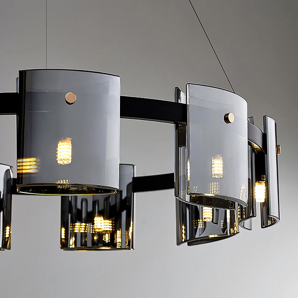 Mokdern metal glass suspension lamp, suitable for bedroom, living room, dining room