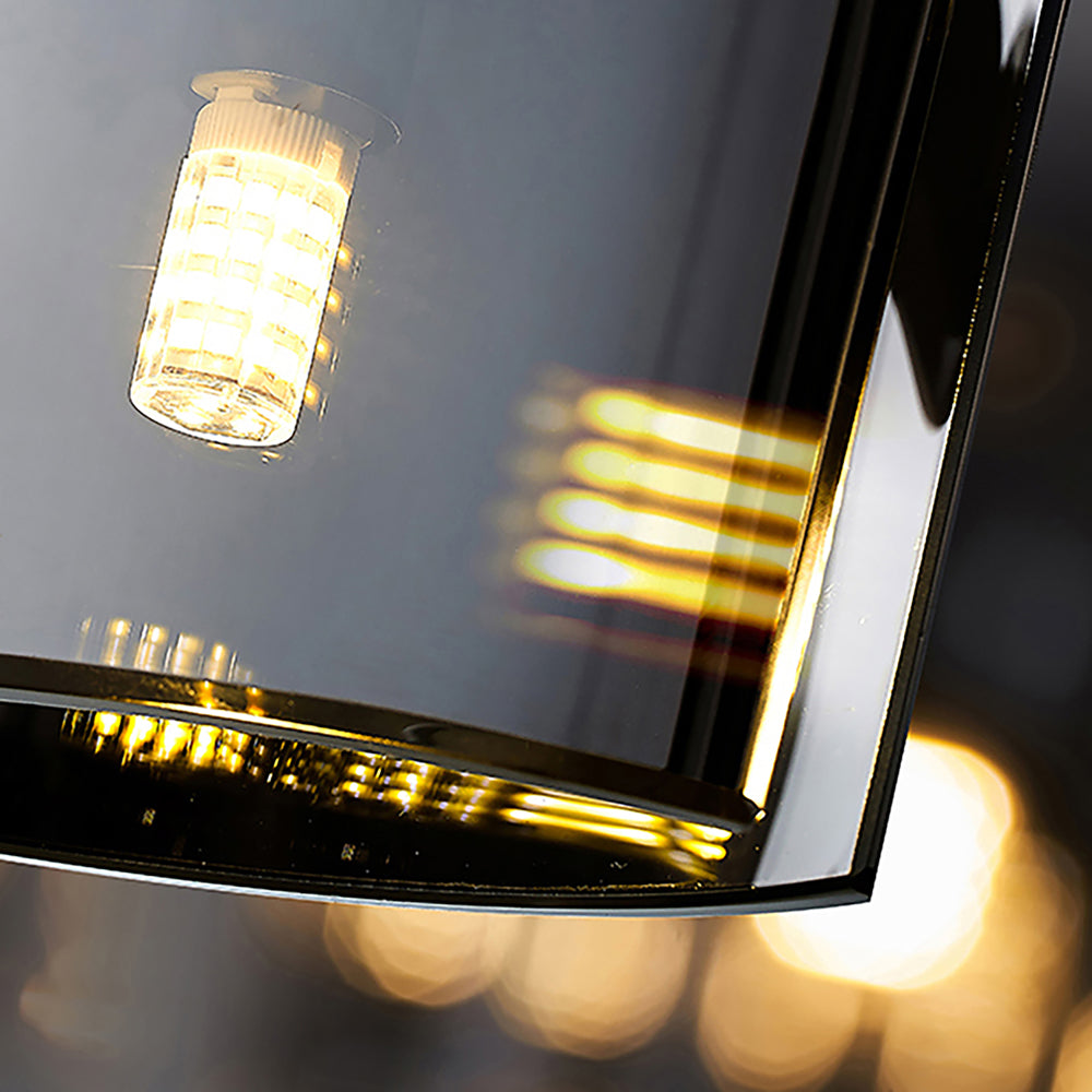 Mokdern metal glass suspension lamp, suitable for bedroom, living room, dining room