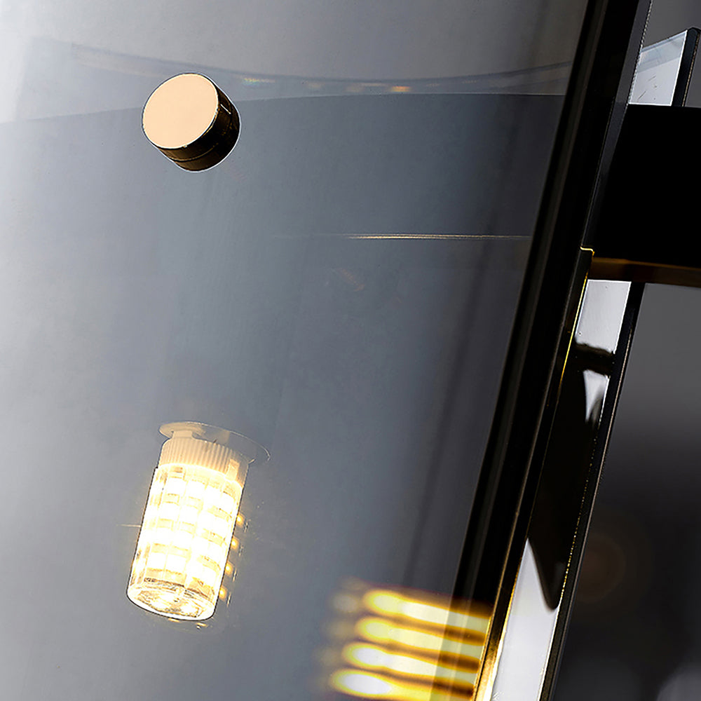 Mokdern metal glass suspension lamp, suitable for bedroom, living room, dining room