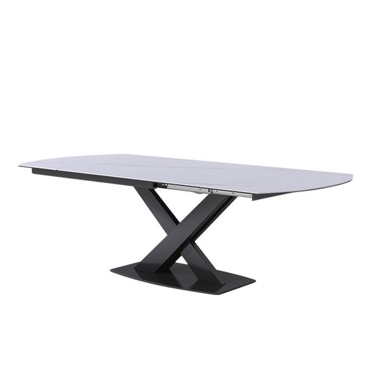 Mokdern 70.8'' Swivel stretchable marble dining table