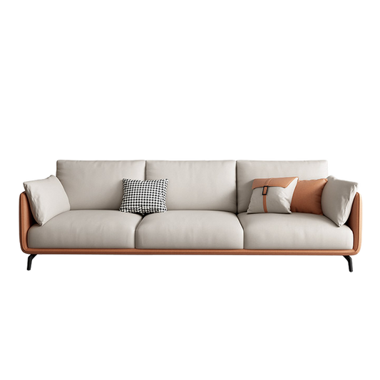 Mokdern 3-seat modular living room leather sofa