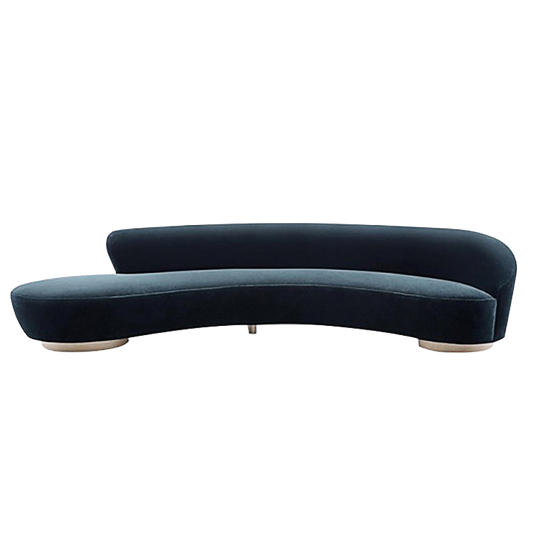 Mokdern multi-seat curved fabric sofa,Velvet sofa