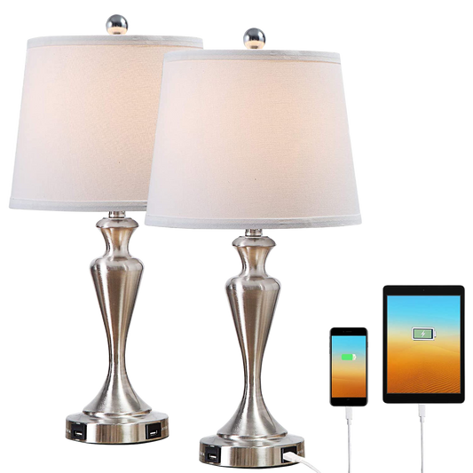 Mokdern Trophy Table Lamps Set of 2,Bedside Lamps for Bedroom