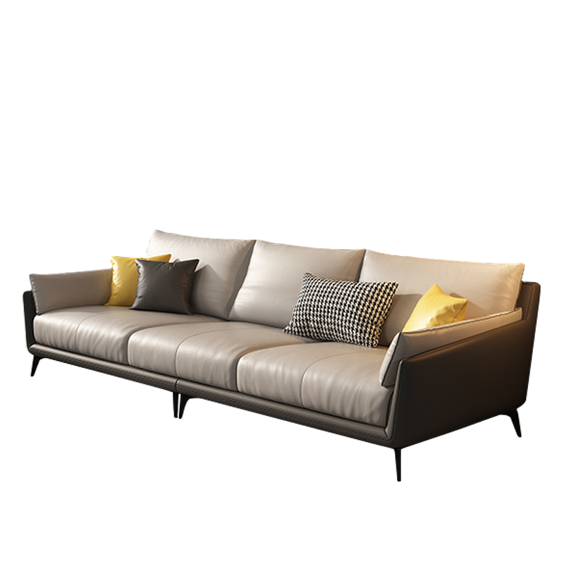 Mokdern standard 4-seat arms leather sofa