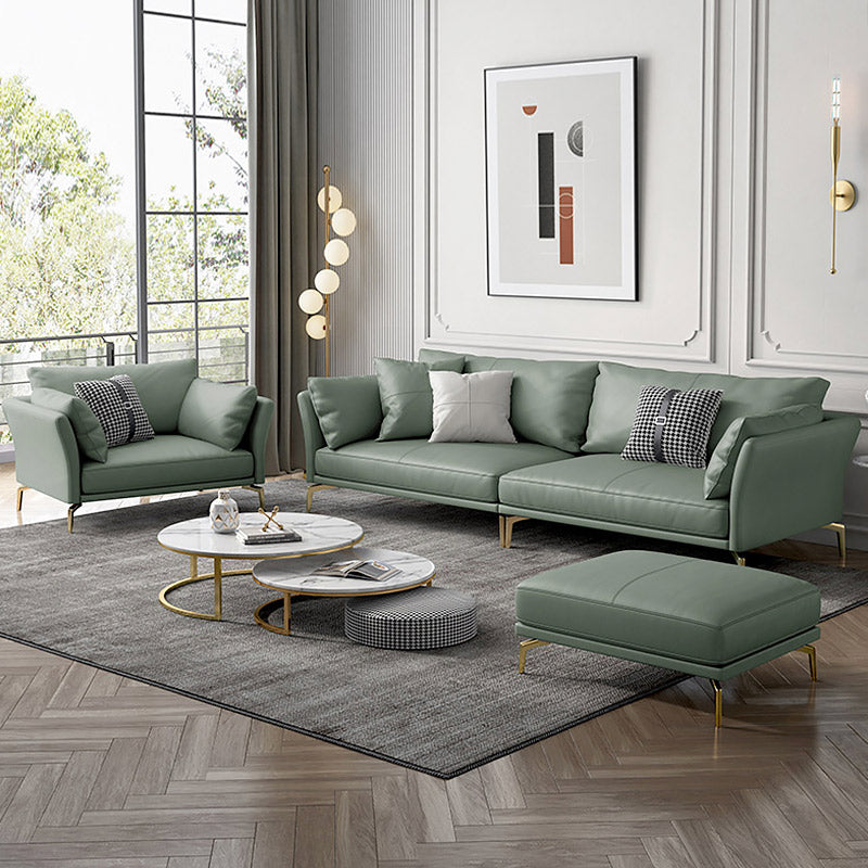 MOKDERN 4-SEAT ARMS LEATHER SOFA,SOFA SET