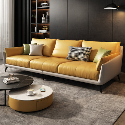 Mokdern standard 4-seat arms leather sofa
