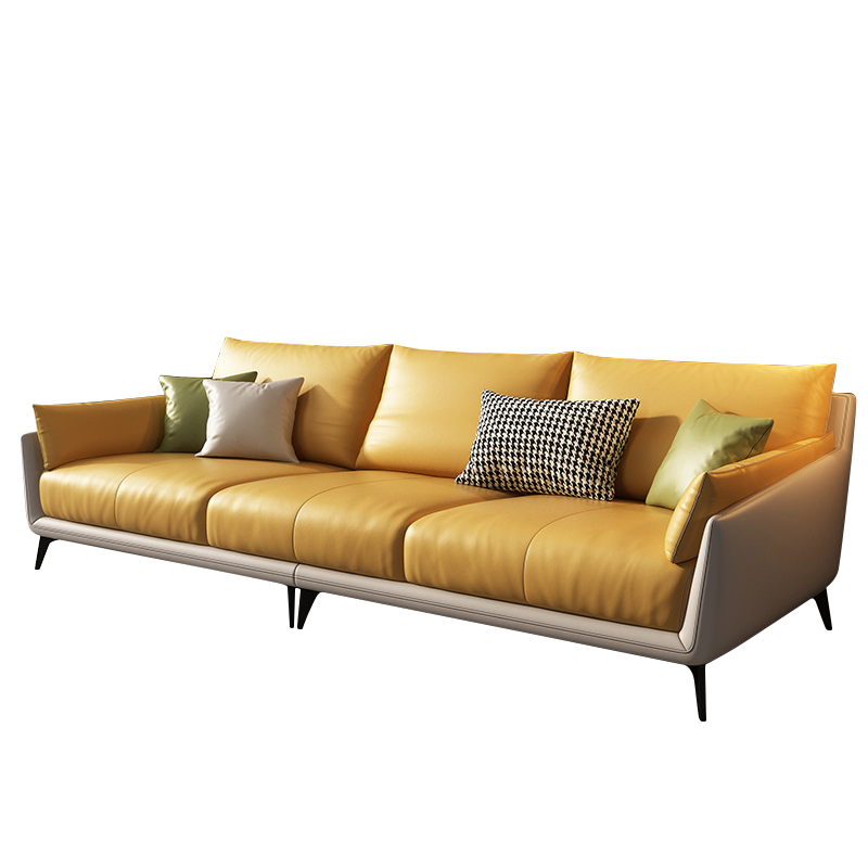 Mokdern standard 4-seat arms leather sofa