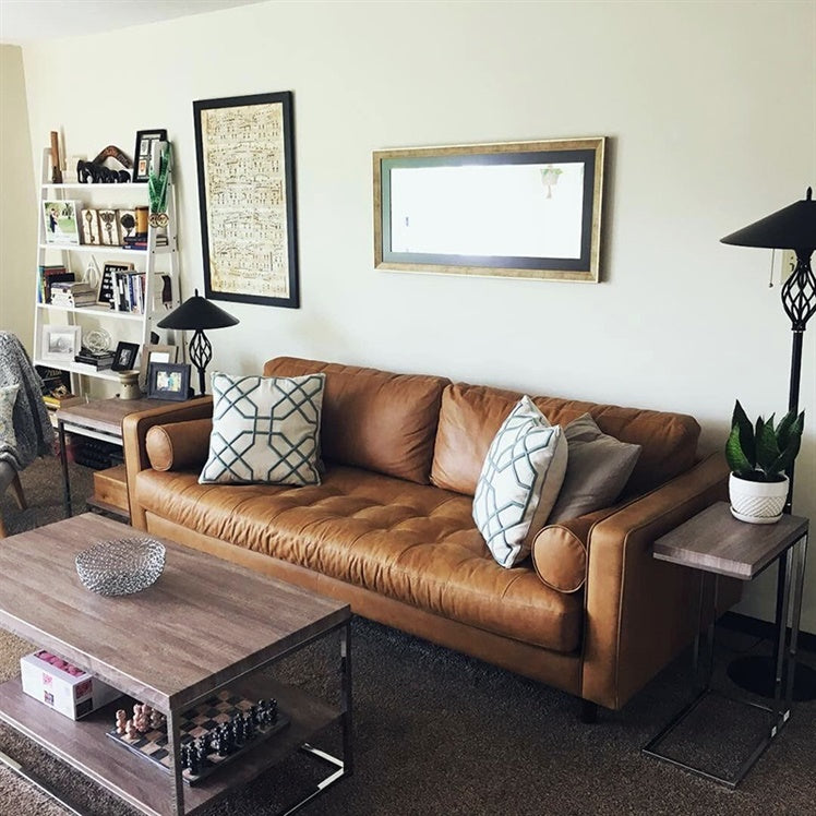 Mokdern 4-seat living room sofa, leather sofa