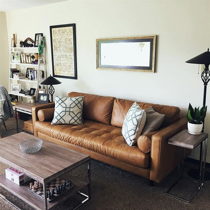 Mokdern 4-seat living room sofa, leather sofa