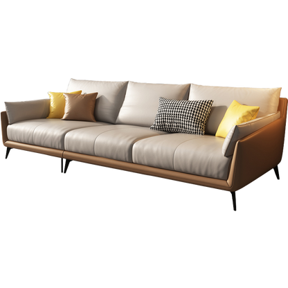 Mokdern standard 4-seat arms leather sofa