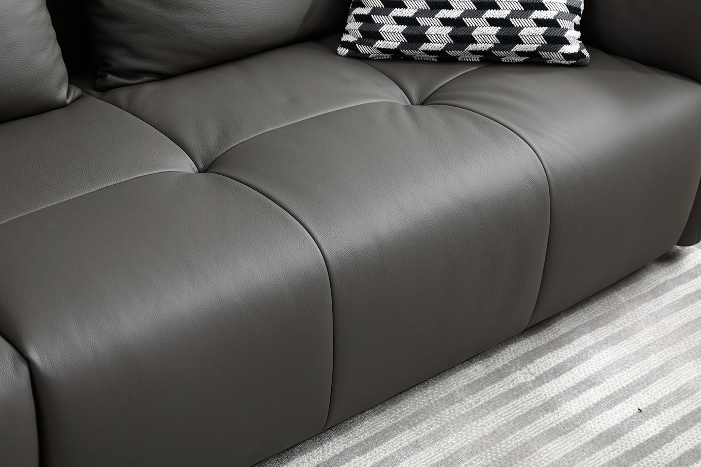 Mokdern 3-Seat Modular Leather Sofa