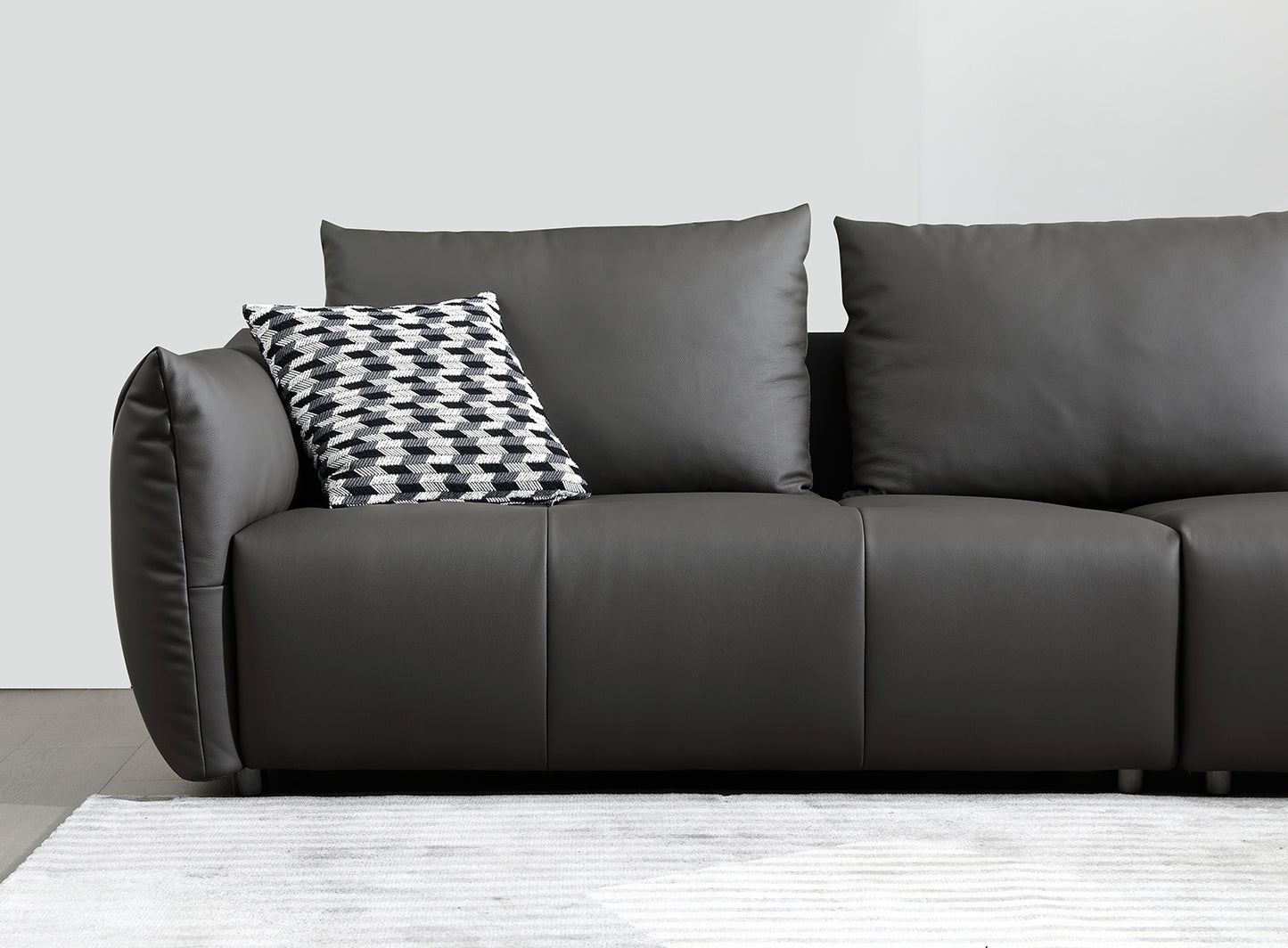 Mokdern 3-Seat Modular Leather Sofa