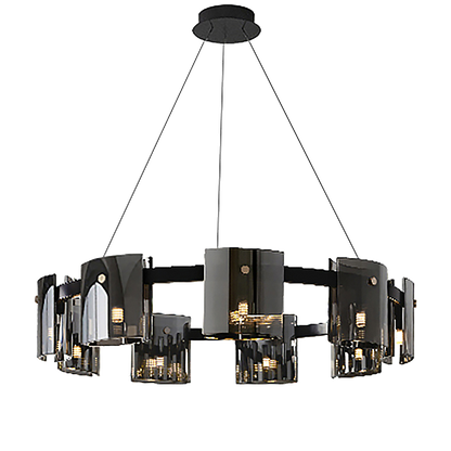 Mokdern metal glass suspension lamp, suitable for bedroom, living room, dining room