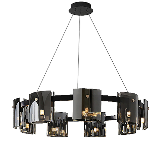 Mokdern metal glass suspension lamp, suitable for bedroom, living room, dining room