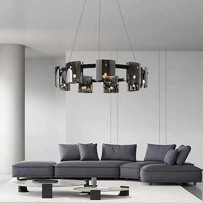 Mokdern metal glass suspension lamp, suitable for bedroom, living room, dining room