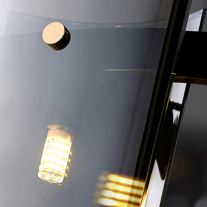 Mokdern metal glass suspension lamp, suitable for bedroom, living room, dining room