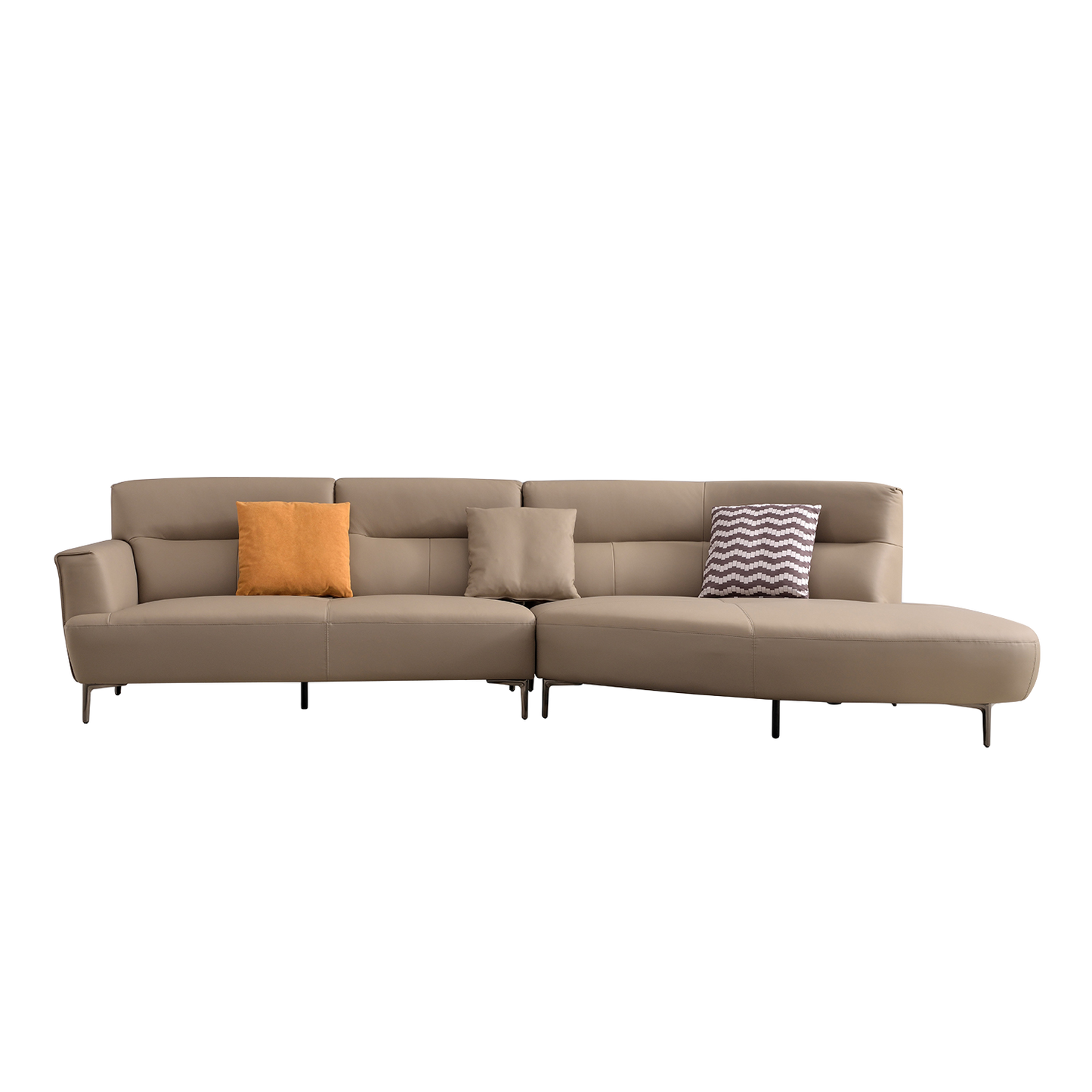 Mokdern 3-seat L-Shaped reclining leisure leather sofa
