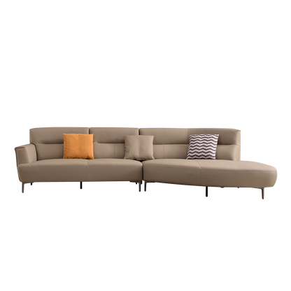 Mokdern 3-seat L-Shaped reclining leisure leather sofa