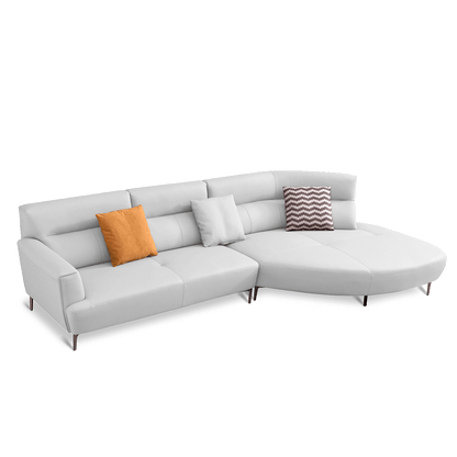 Mokdern 3-seat L-Shaped reclining leisure leather sofa