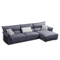 Mokdern L-shaped 3-seat leather sofa