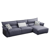 Mokdern L-shaped 3-seat leather sofa