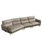 Mokdern 4-Seat Curved Leather Sofa