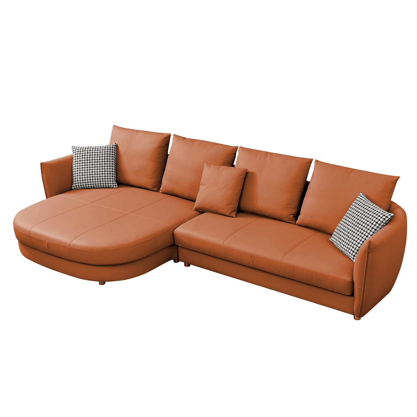 Mokdern 4-seat L-Shaped leather sofa