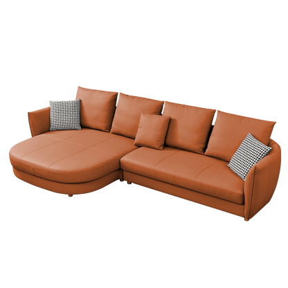 Mokdern 4-seat L-Shaped leather sofa