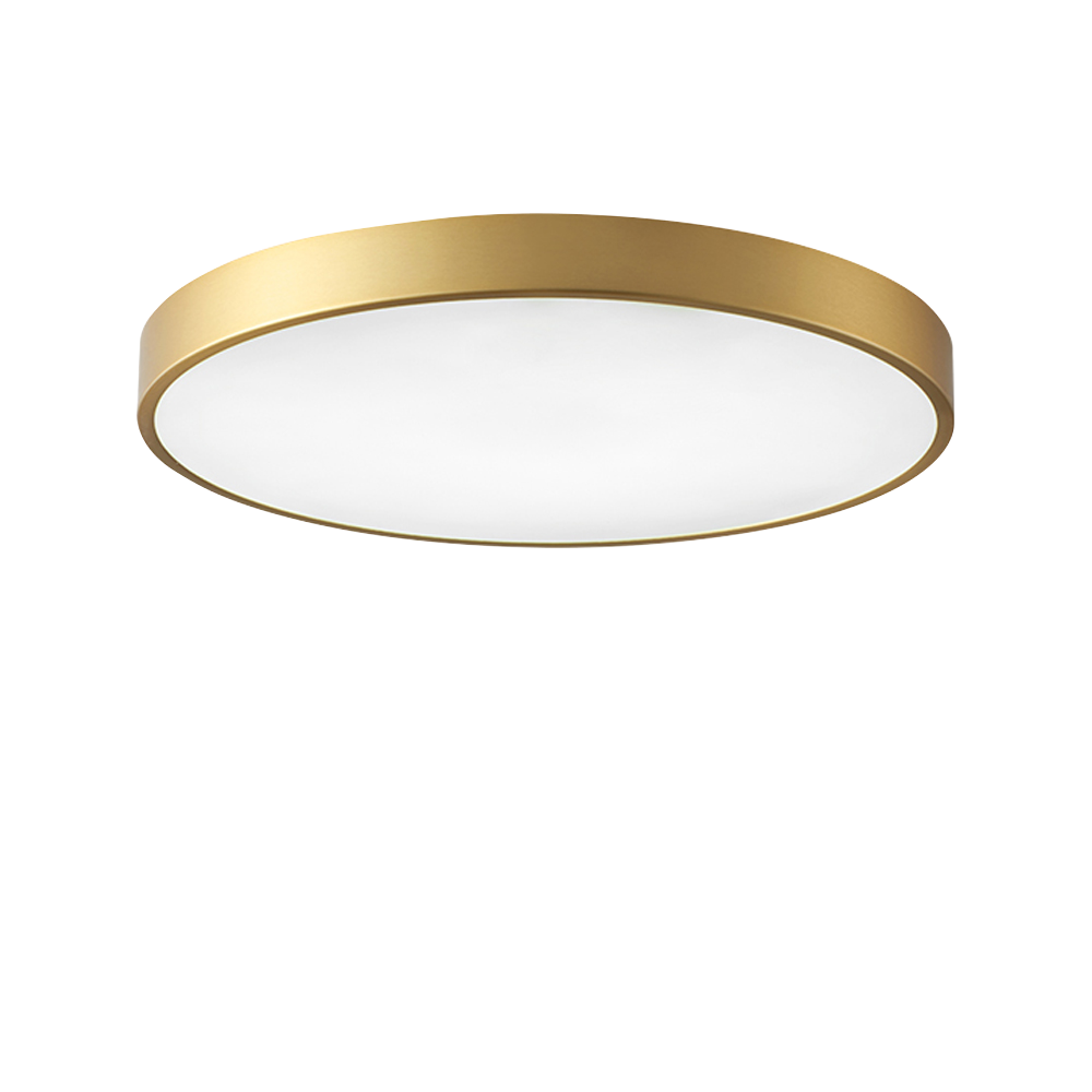 Mokdern round three-color LED ceiling lamp