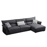 Mokdern L-shaped 3-seat leather sofa