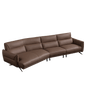 Mokdern 4-Seat Curved Leather Sofa