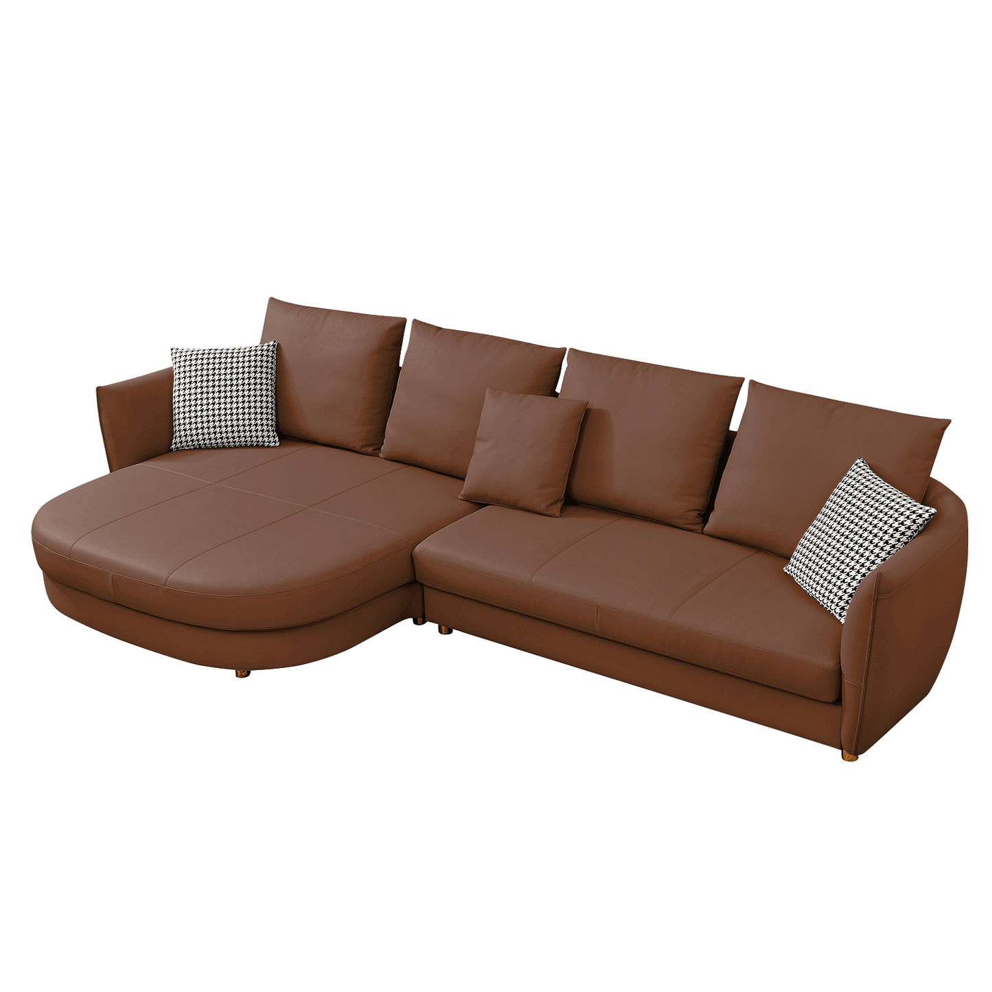Mokdern 4-seat L-Shaped leather sofa