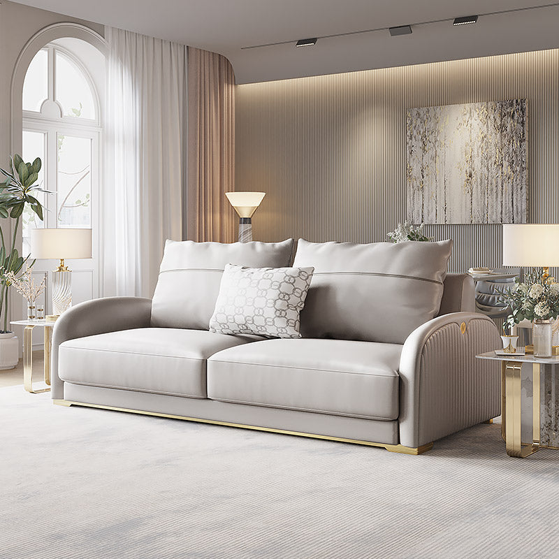 Mokdern 2-seat standard arms leather sofa