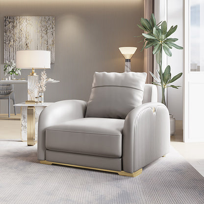 Mokdern 2-seat standard arms leather sofa