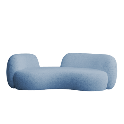 Mokdern 3-seat curved fabric sofa