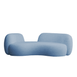 Mokdern 3-seat curved fabric sofa