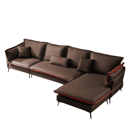 Mokdern L-shaped 4-seat living room fabric sofa