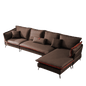 Mokdern L-shaped 4-seat living room fabric sofa