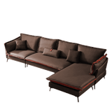 Mokdern L-shaped 4-seat living room fabric sofa