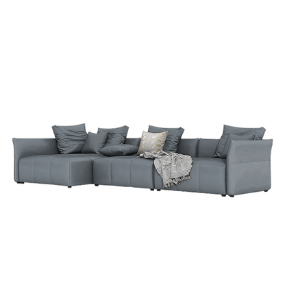 Mokdern 3-seat L-shaped sofa.leather sofa
