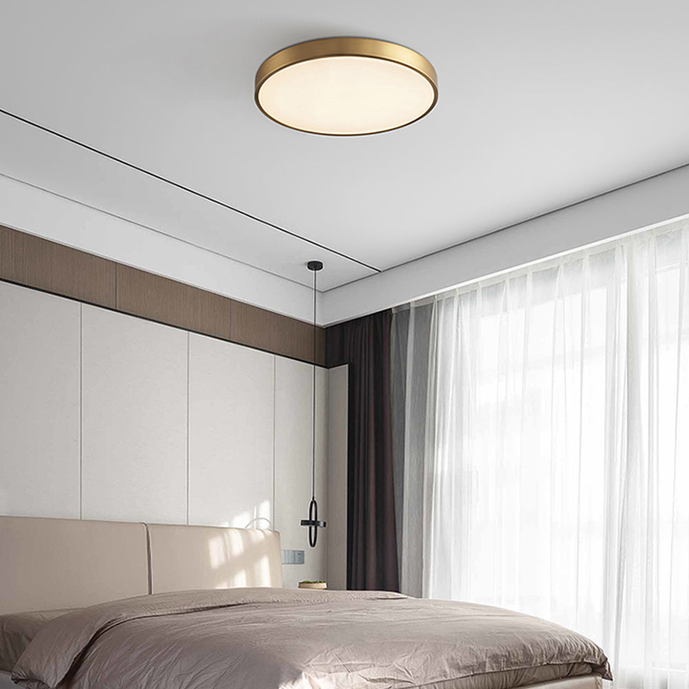 Mokdern round three-color LED ceiling lamp