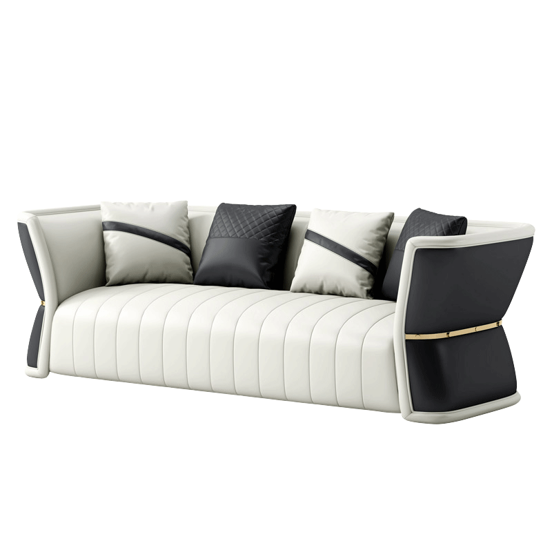 Mokdern Standard 3-Seat Leather Sofa,Living Room Sofa