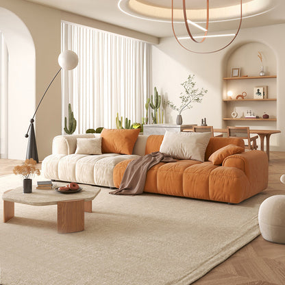 Mokdern 4-Seat Modular Flannel Fabric Sofa