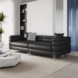 Mokdern 4-Seat double layer leather sofa