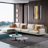 Mokdern modular standard 4-seat living room leather sofa