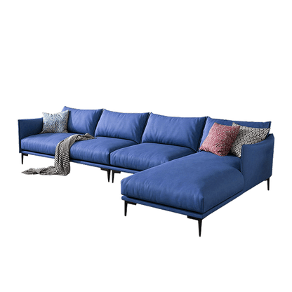 Mokdern 4-Seat L-shaped Modular Leather sofa