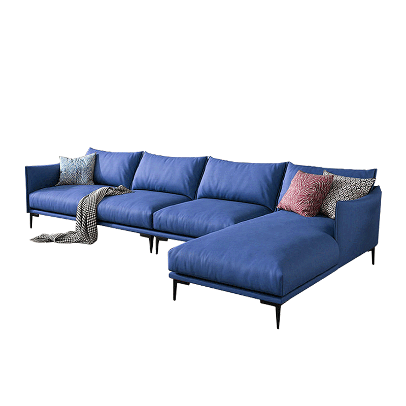 Mokdern 4-Seat L-shaped Modular Leather sofa