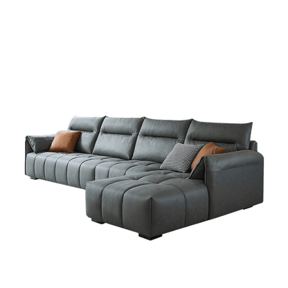 Mokdern L-shaped modular 4-Seat fabric sofa