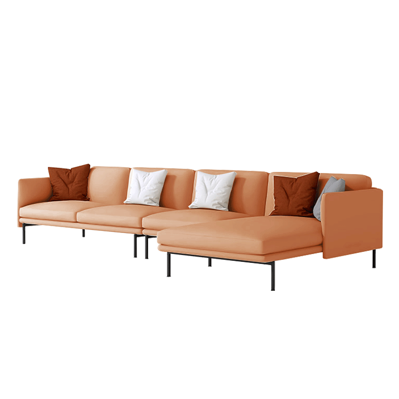 Mokdern L-Shaped modular 4-Seat Leather sofa